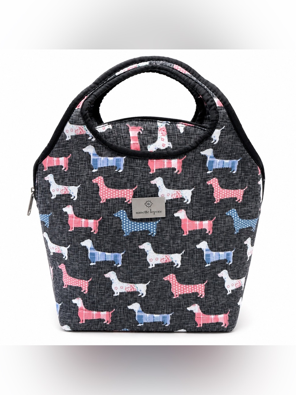 Nanette Lepore Dachshund Print Insulated Lunch Tote with 3 Containers